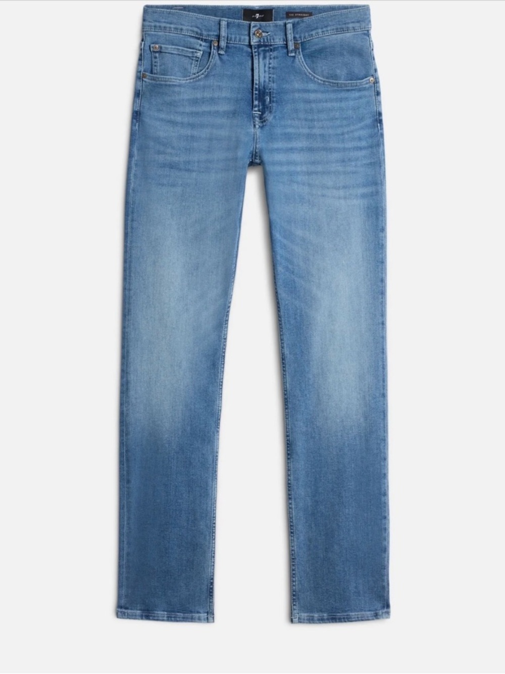 7 For All Mankind Men Jeans Straight - Light Blue Wash
